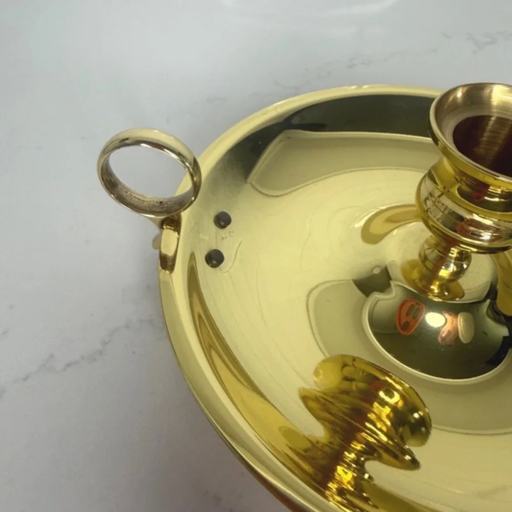Baldwin & Smithsonian Institute Brass Chamberstick Candle Holder‎ 6 Inch EUC
